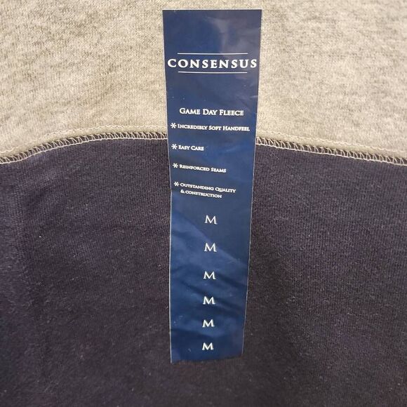 Consensus Men's Navy Seal Color Game Day Fleece Quarter Zip Sweatshirt Medium NW - Picture 12 of 12